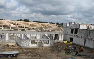 Etapy budowy Gminnego Centrum Kultury w Potęgowie 1