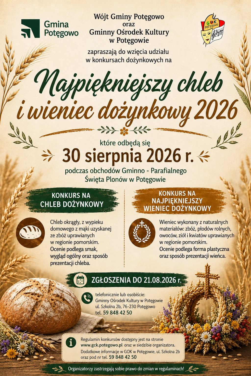 Najpiękniejszy chleb i&nbsp;wieniec dożynkowy 2026